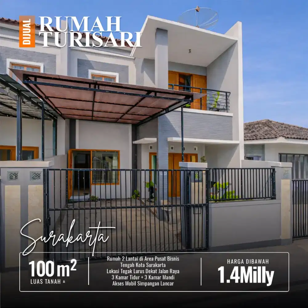 Rumah Solo Kota Surakarta Turisari Mangkubumen Paragon Yosodipuro