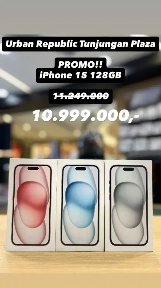 iPhone 15 128GB Promo Kredit Bunga 0,99% & Free 2x Angsuran