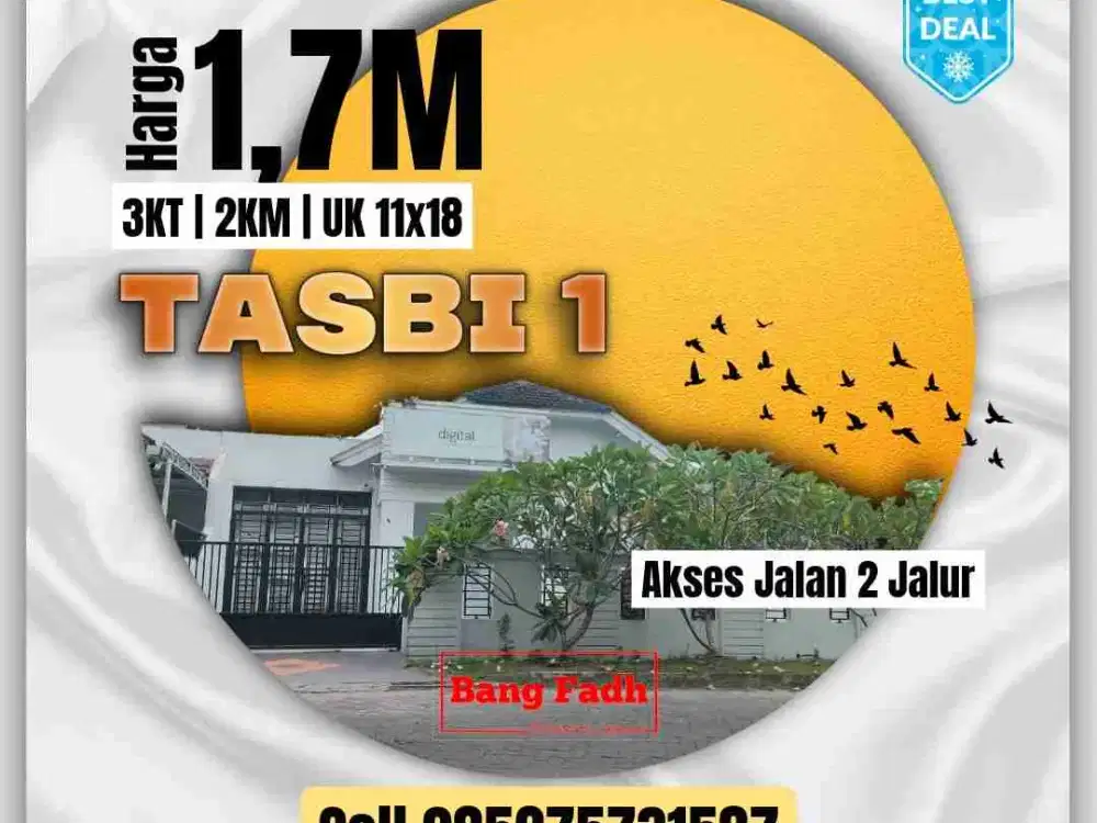Rumah lokasi jalan 2 jalur Tasbi 1 / tasbih 1