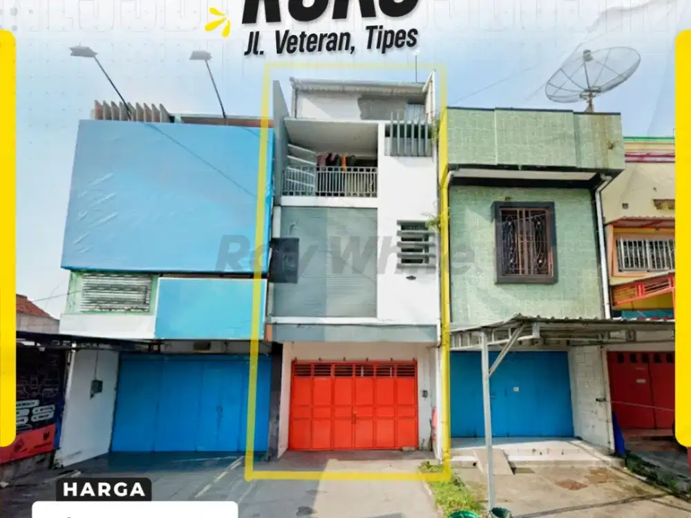 Dijual Ruko 3 Lantai Strategis di Jalan Raya Veteran Tipes Solo