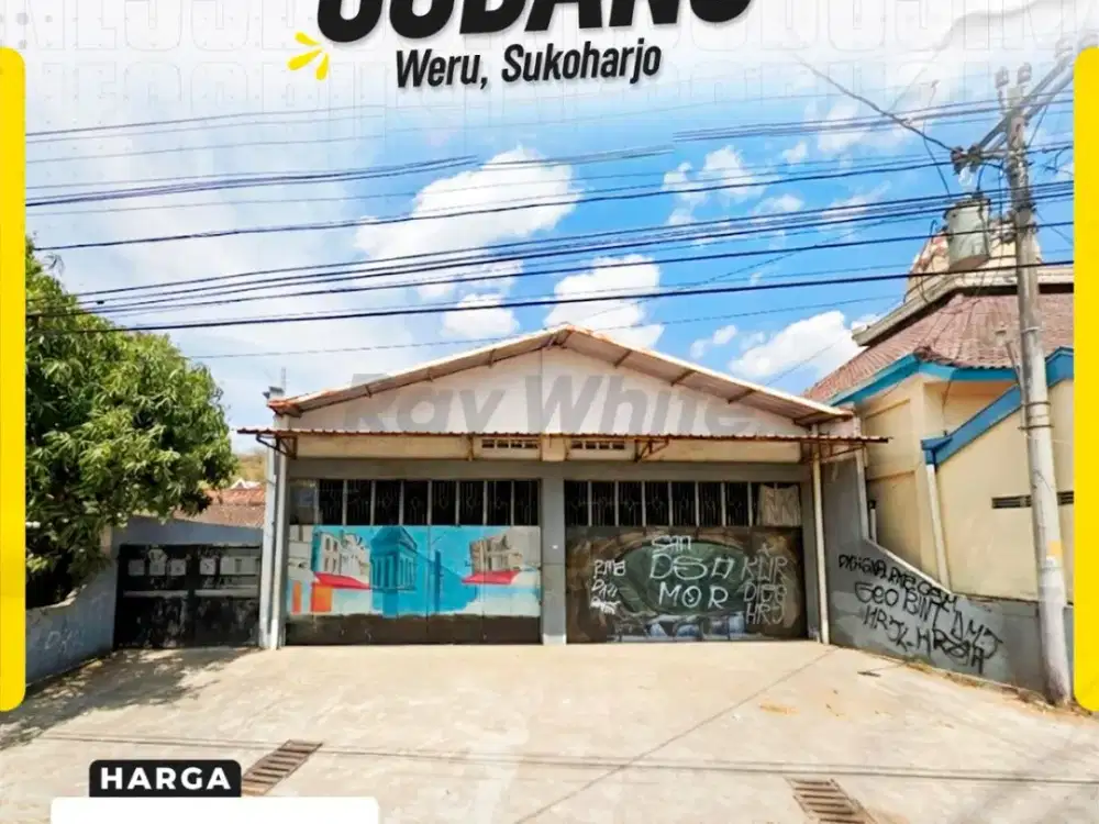 Dijual Gudang Workshop Luas dan Siap Pakai di Weru Sukoharjo