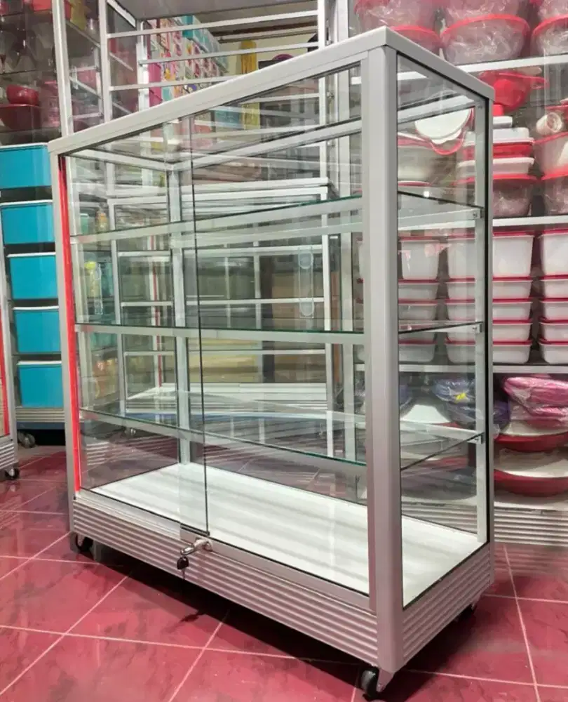 Etalase 1 Meter Pakai Roda Ready