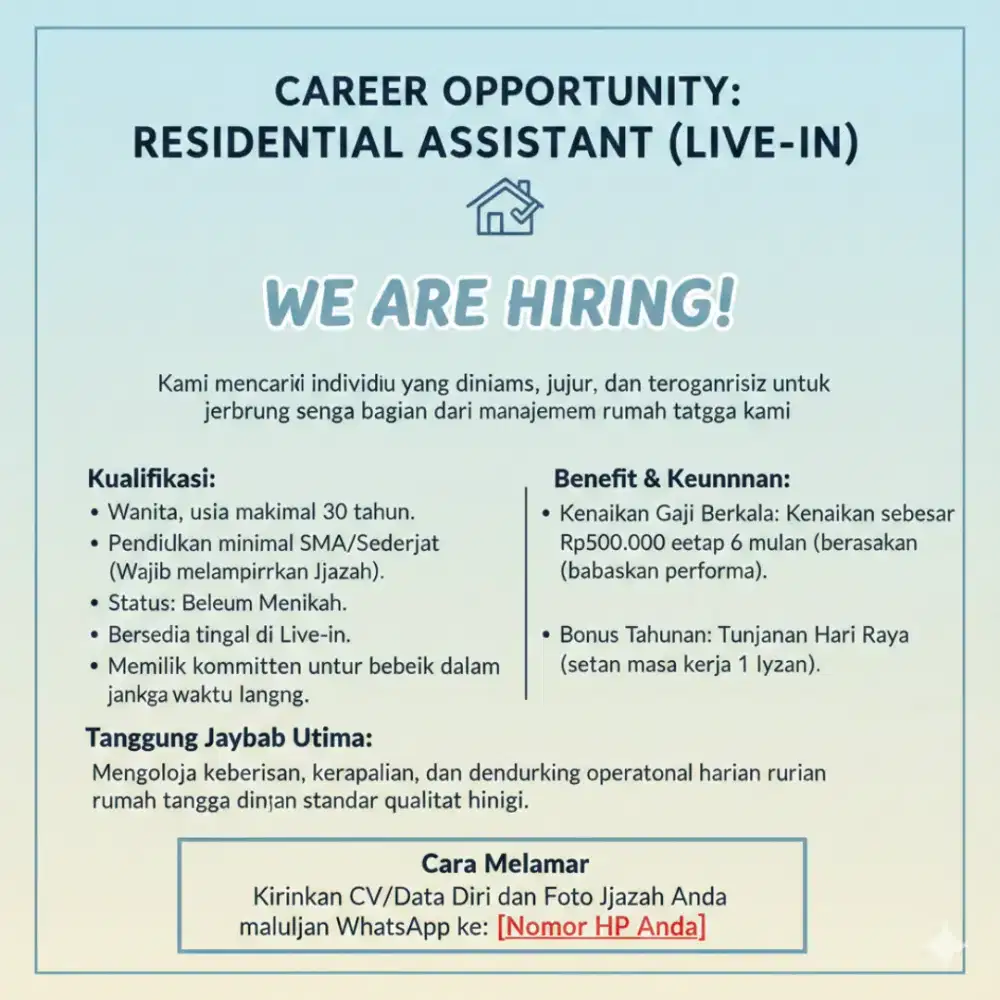 Residential Assistant (ART)