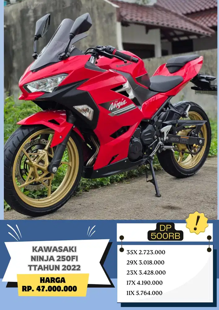 KM 6RB Kawasaki Ninja 250FI Tahun 2022 Dp 500rb!!