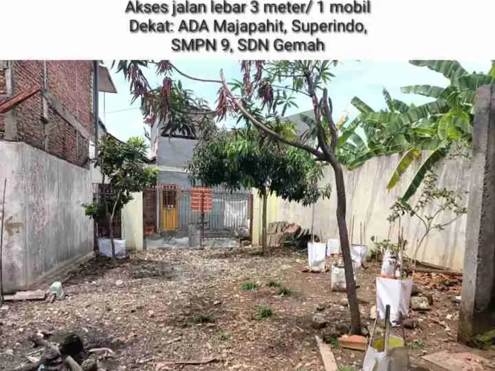 DIJUAL TANAH PEDURUNGAN SEMARANG, DI GEMAH DEKAT ADA MAJAPAHIT