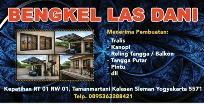 Terina pengerjaan pints Pagar,kanopi,reling tangga/balkon dlll