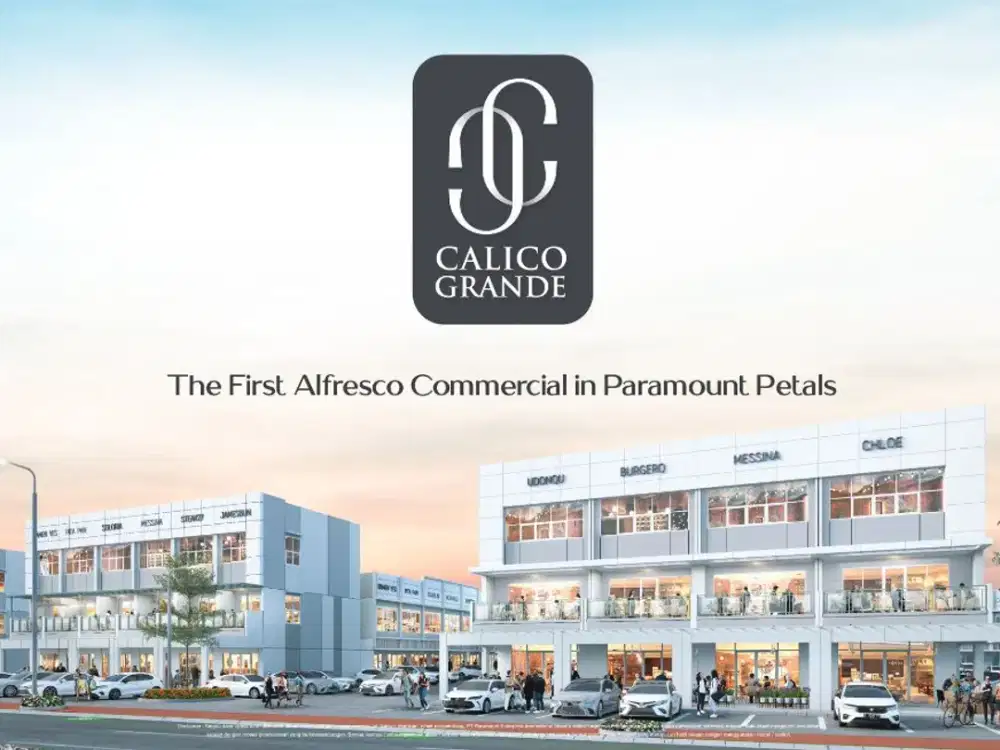Terbaru Ruko Calico Grande 2 Lantai Free PPN – 1,59M | Siap Tahun Ini di Boulevard Petals