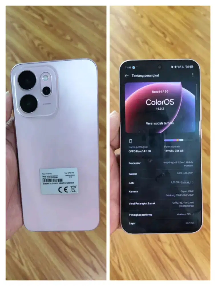 Second Reno 14F 5G 8/256 Edisi BU