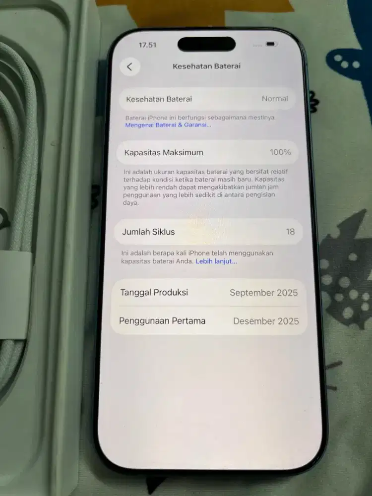 Iphone 17 256GB Mist Blue Bh 100