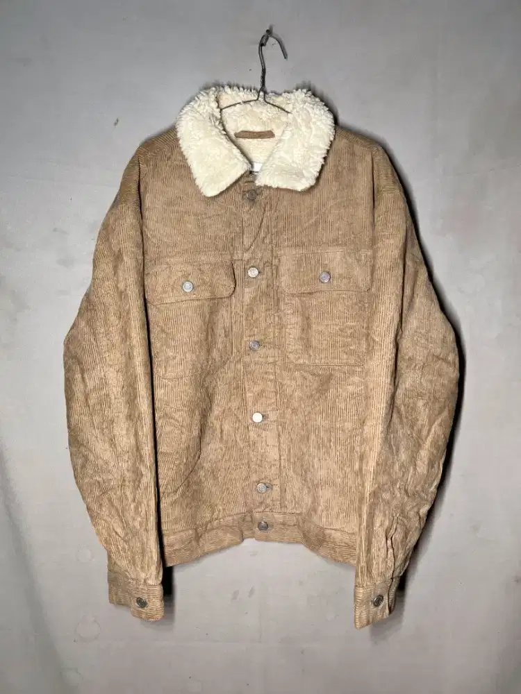 Jaket H&M corduroy sherpa