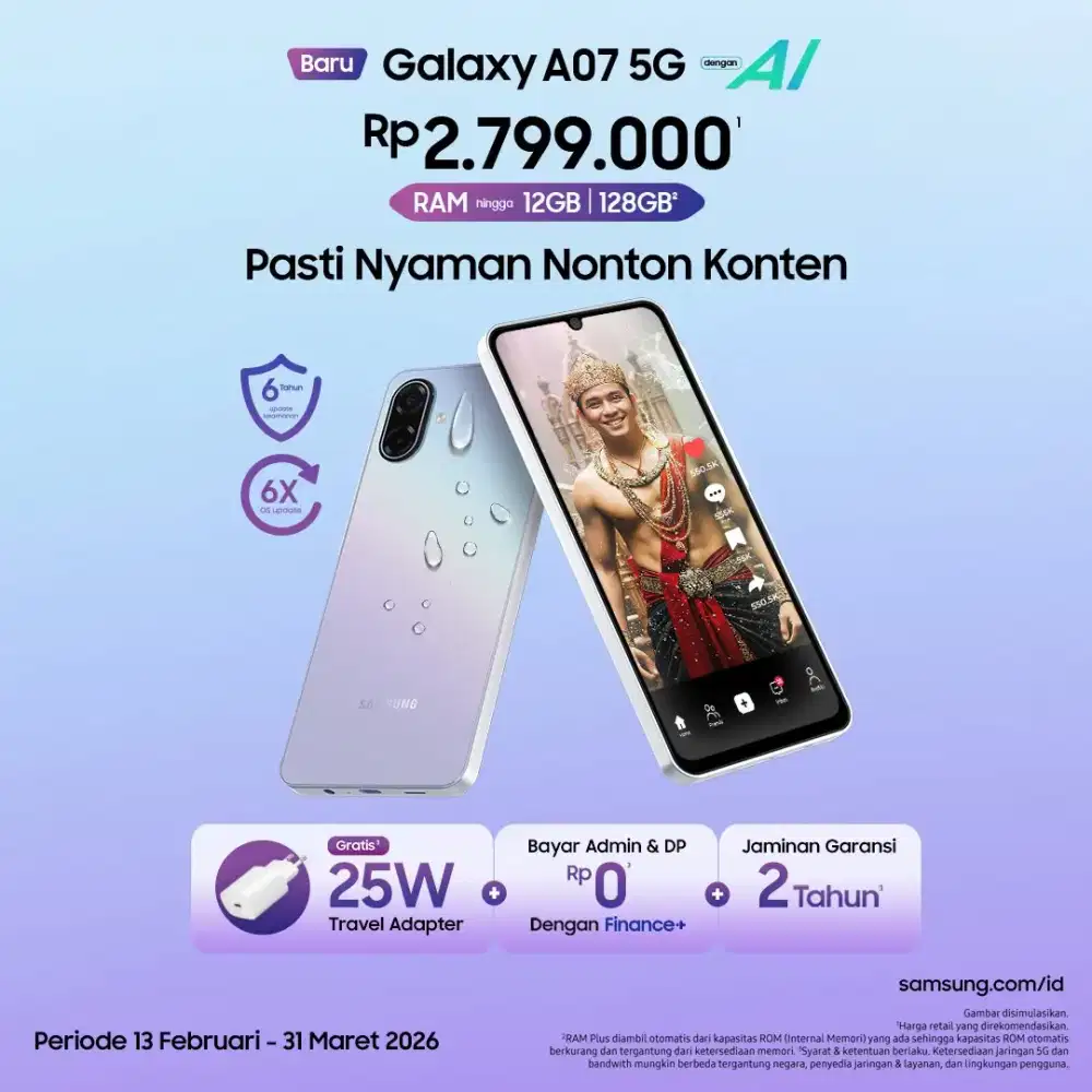NEW PRODUK SAMSUNG GALAXY A07 5G HANYA 2JUTAAN SUDAH DAPAT 5G