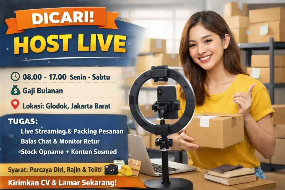 We3 - Dicari Host Live Baju Anak (Full Time)