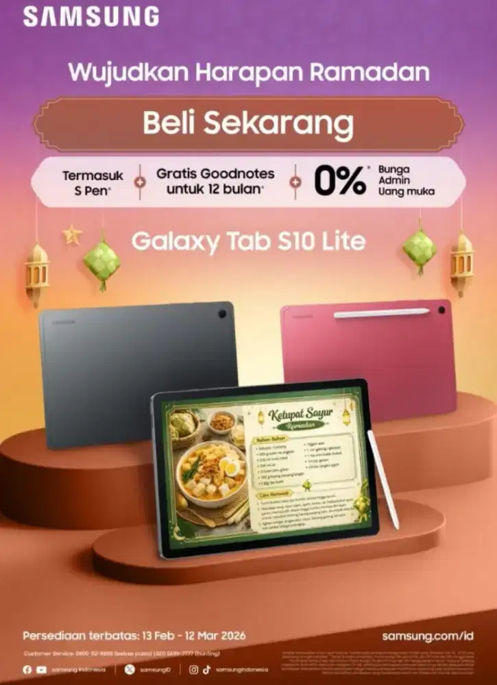 PROMO RAMADHAN SAMSUNG TAB S10 LITE