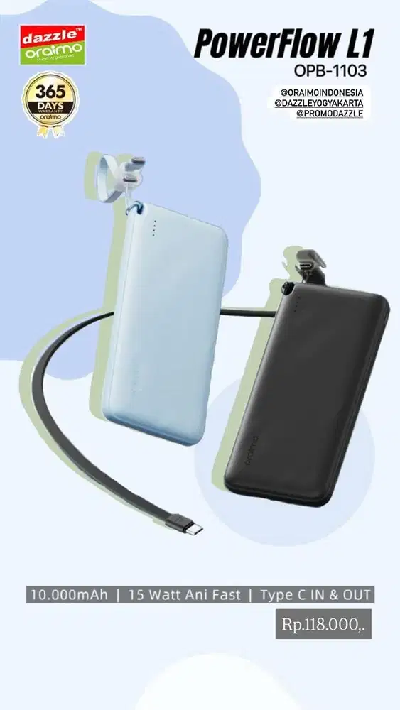 Powerbank Oraimo PowerFlow L1 ОРВ-1103
