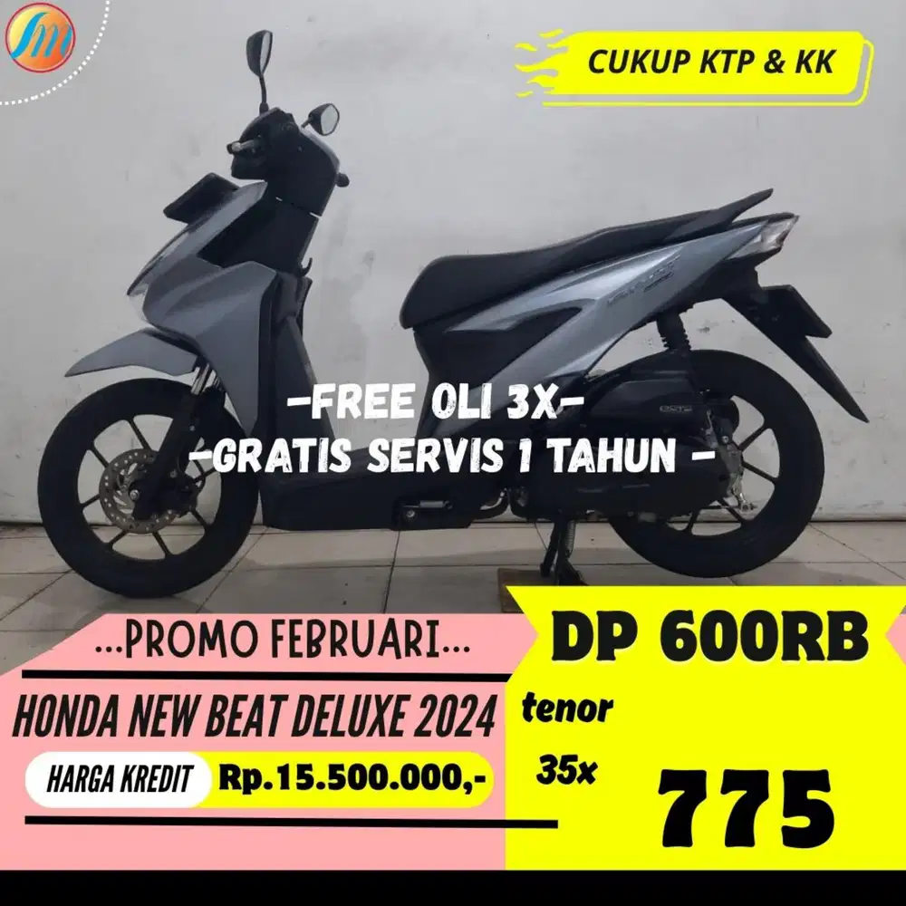 HONDA NEW BEAT DELUXE 2024 KREDIT DP 600RIBU ANGSURAN SANGAT RINGAN
