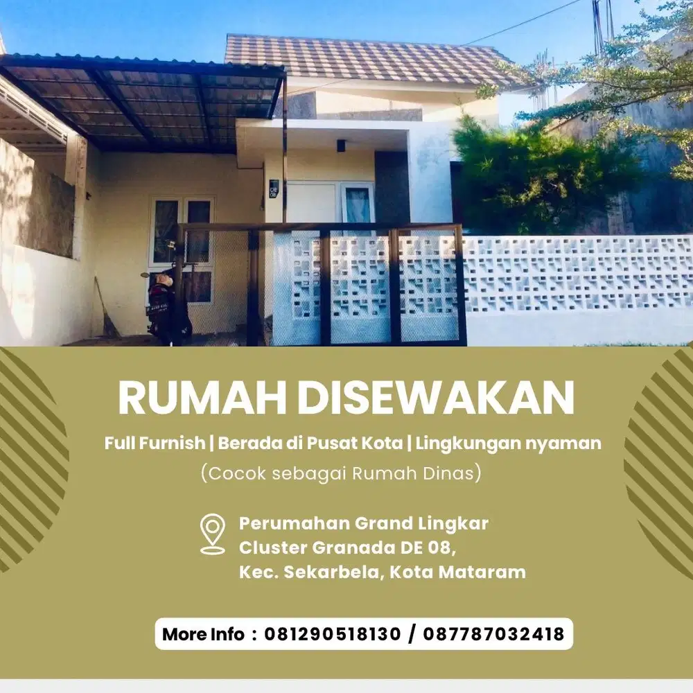 RUMAH DISEWAKAN DI GRAND LINGKAR CLUSTER GRANADA