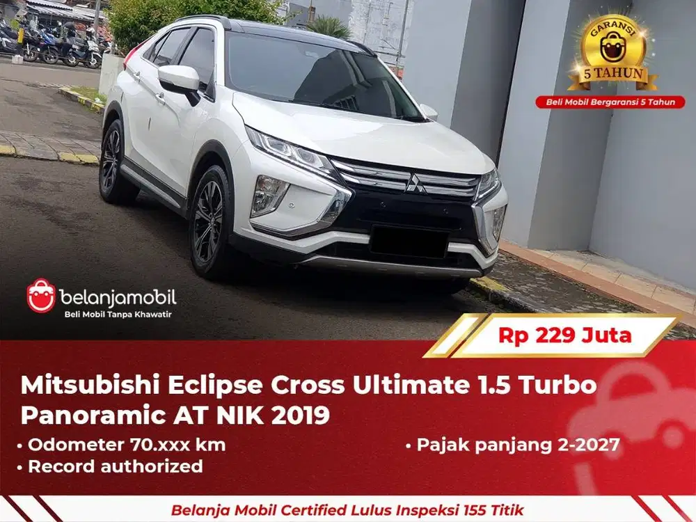 [ GARANSI 5TH ] Mitsubishi Eclipse Cross Ultimate 1.5 Turbo 2019/2020