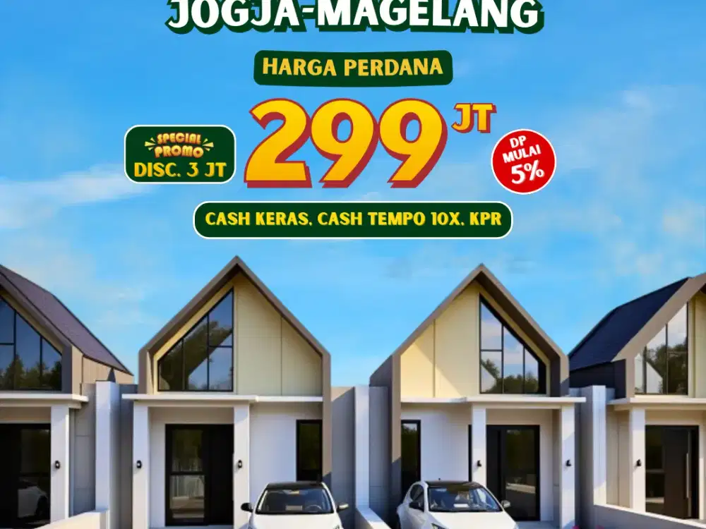 Rumah Siap Huni Jalur EMAS Jogja–Magelang 10 Menit ke Kota Sleman!