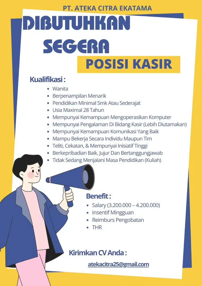 Lowongan Kasir Toko Sembako
