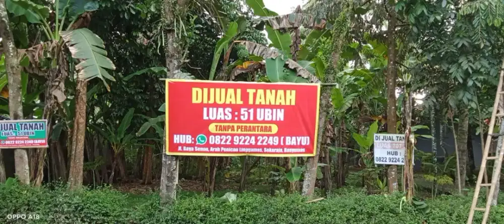 DIJUAL CEPAT TANAH (SHM) LOKASI PINGGIR JALAN RAYA