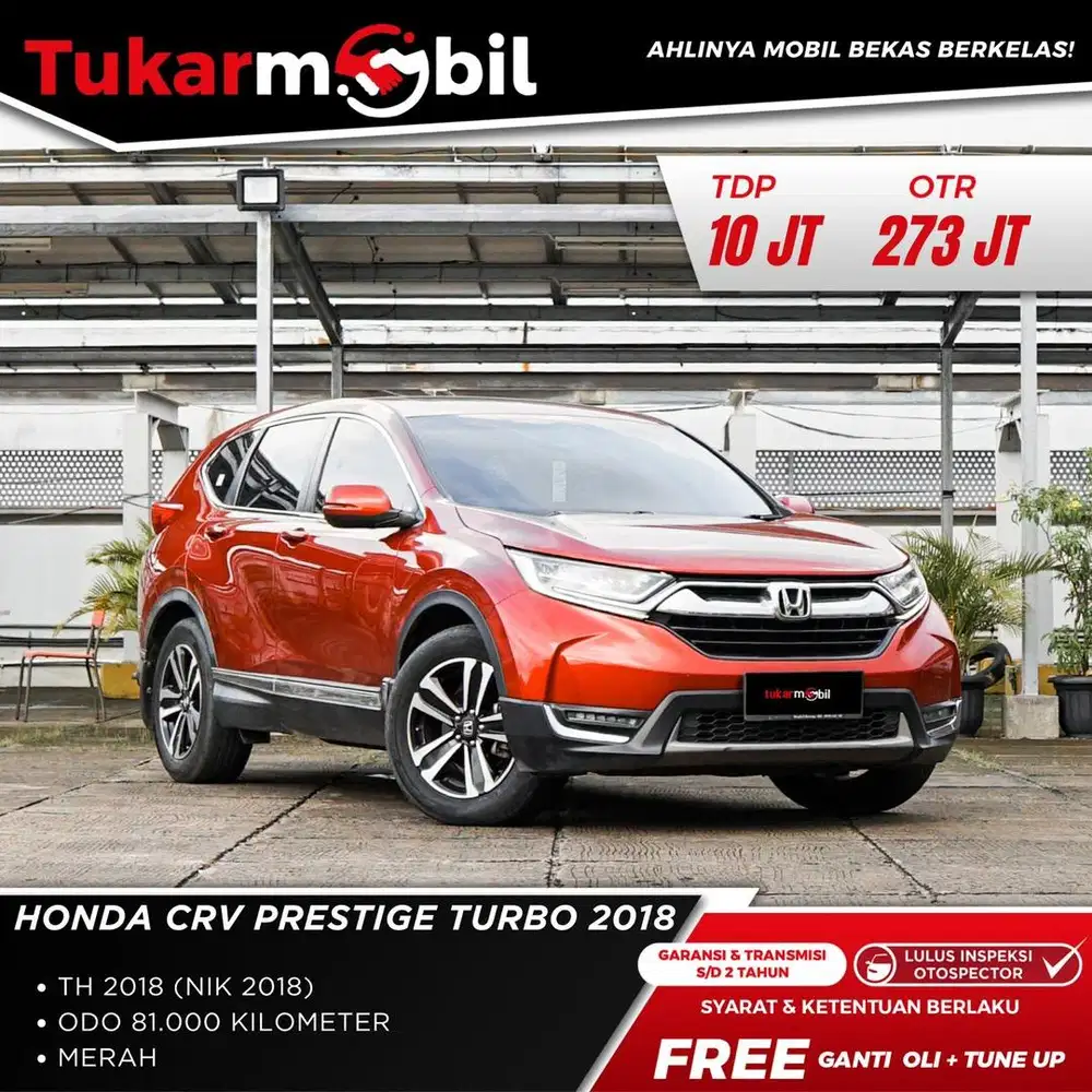 [BERGARANSI] HONDA CRV 1.5 PRESTIGE TURBO SUNROOF MATIC TAHUN 2018