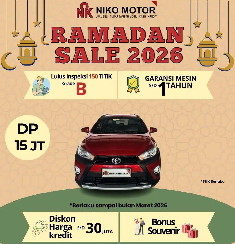 (ANTIK KM50RB) YARIS TRD HEYKERS 2017 AT