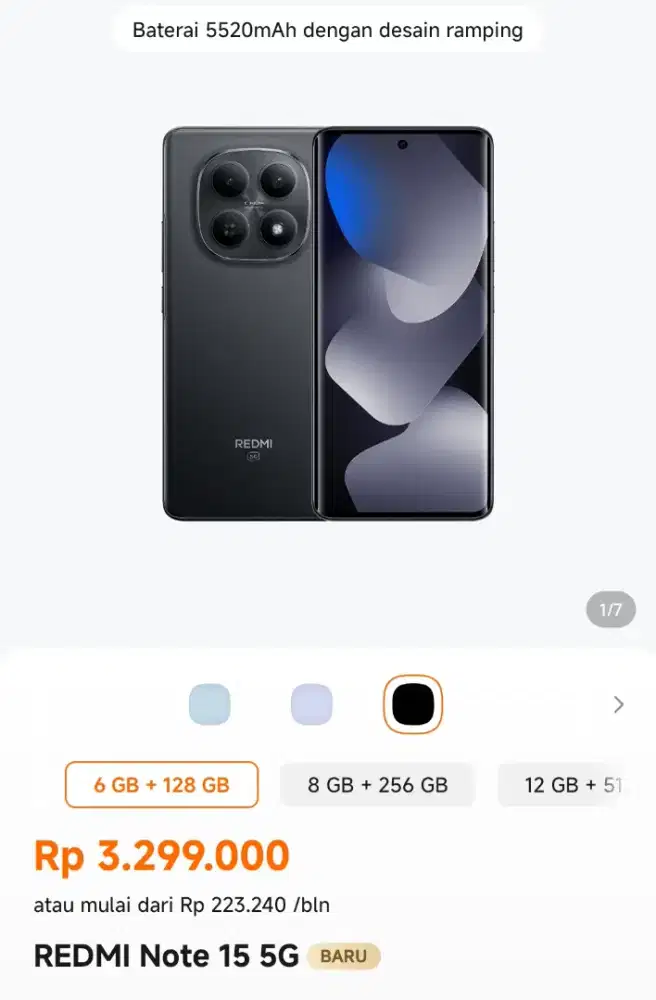 Redmi note 15 5G garansi resmi