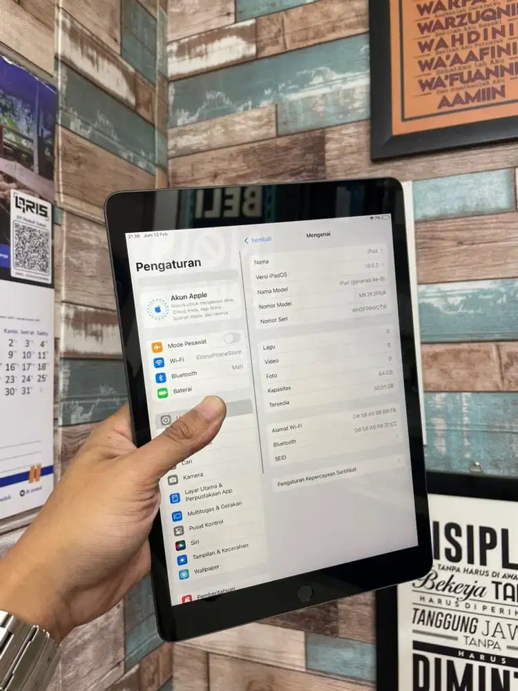 ipad gen 9 64gb second ibox like new