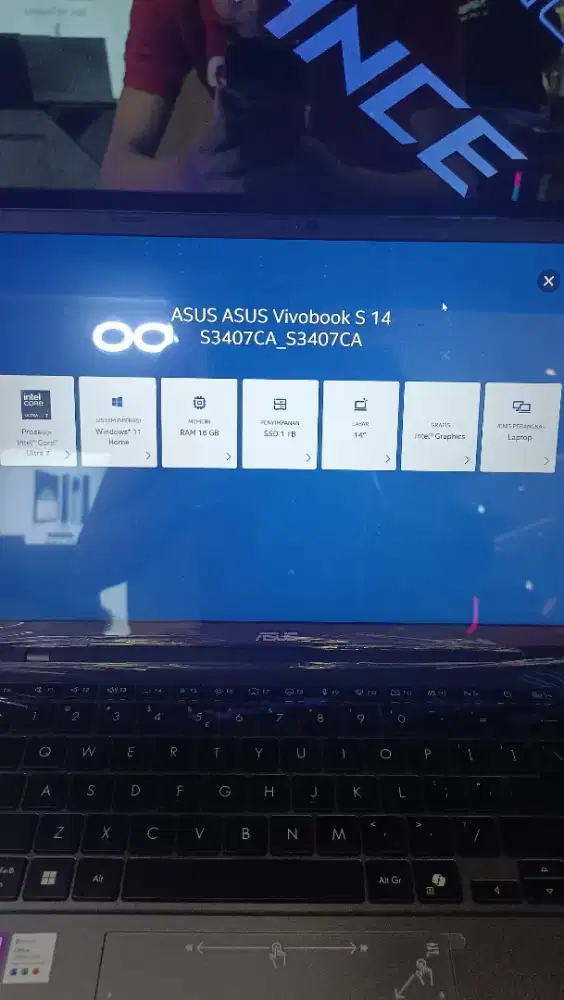 ASUS VIVOBOOK S14 ultra 7 DENGAN CICILAN 0 % HOME CREDIT