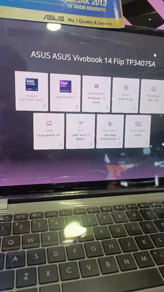 ASUS VIVOBOOK S14 FLIP ULTRA 7 DENGAN CICILAN 0 % home credit