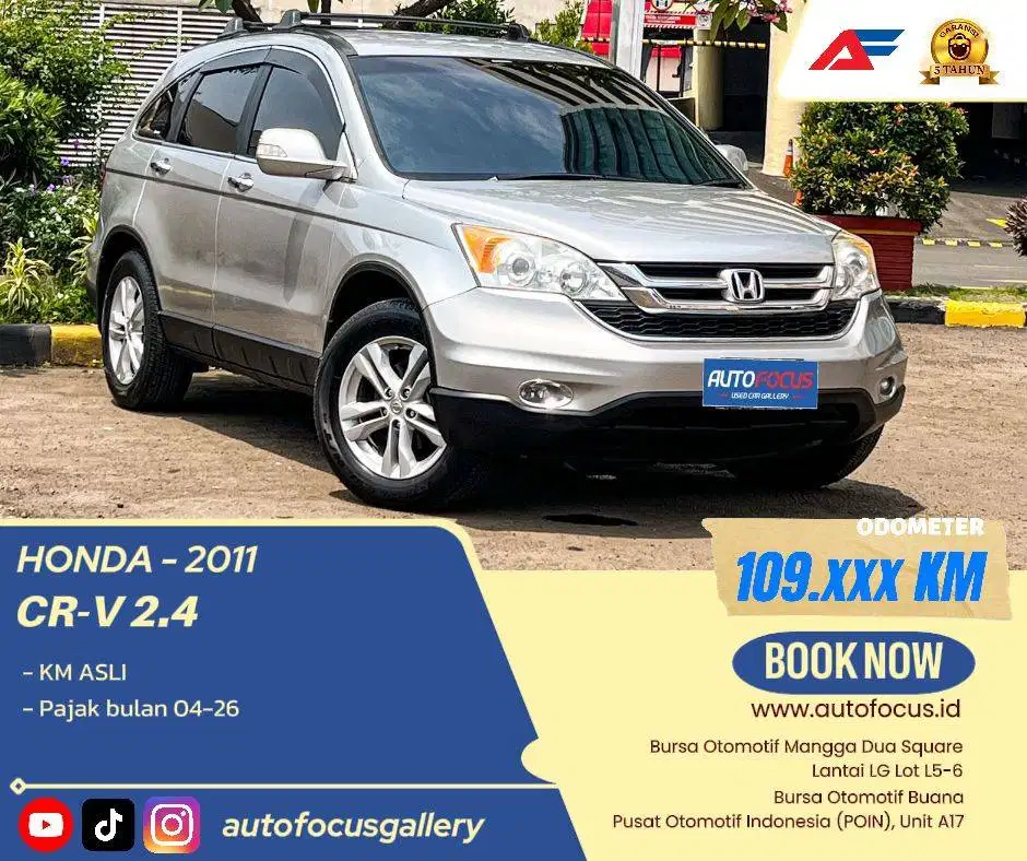 Honda CR-V CRV CR V 2.4 AT 2011 silver