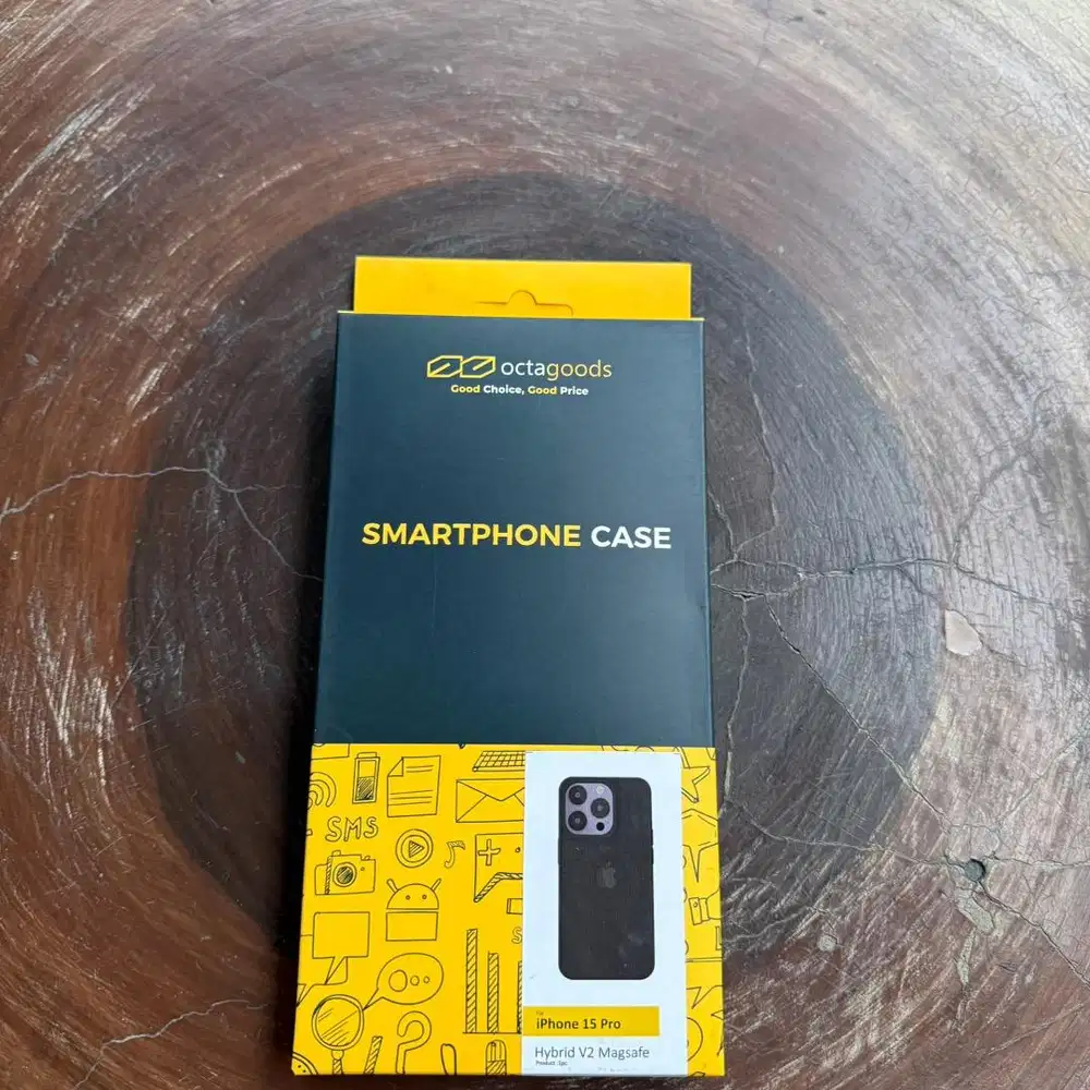 Case HP iPhone 15 Pro Octagoods Hybrid V2 Magsafe Frost Black BNIB