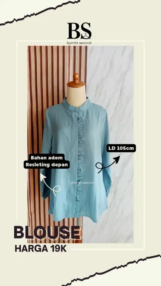 Bymits Second Kemeja Biru