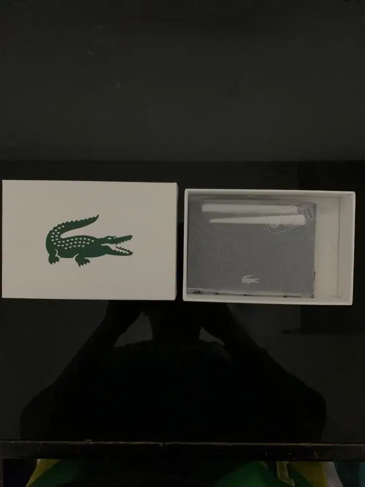 Jual dompet kulit card holder lacoste fitzgerald leather navy BNIB