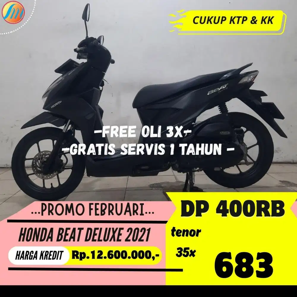 HONDA BEAT DELUXE 2021 DP MURAH 400RIBU ANGSURAN SANGAT RINGAN KTP KK
