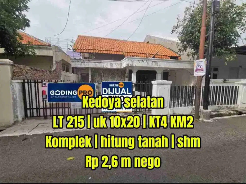 Lokasi strategis! Masih nego! Rumah hitung tanah dalam komplek kedoya selatan jakarta barat