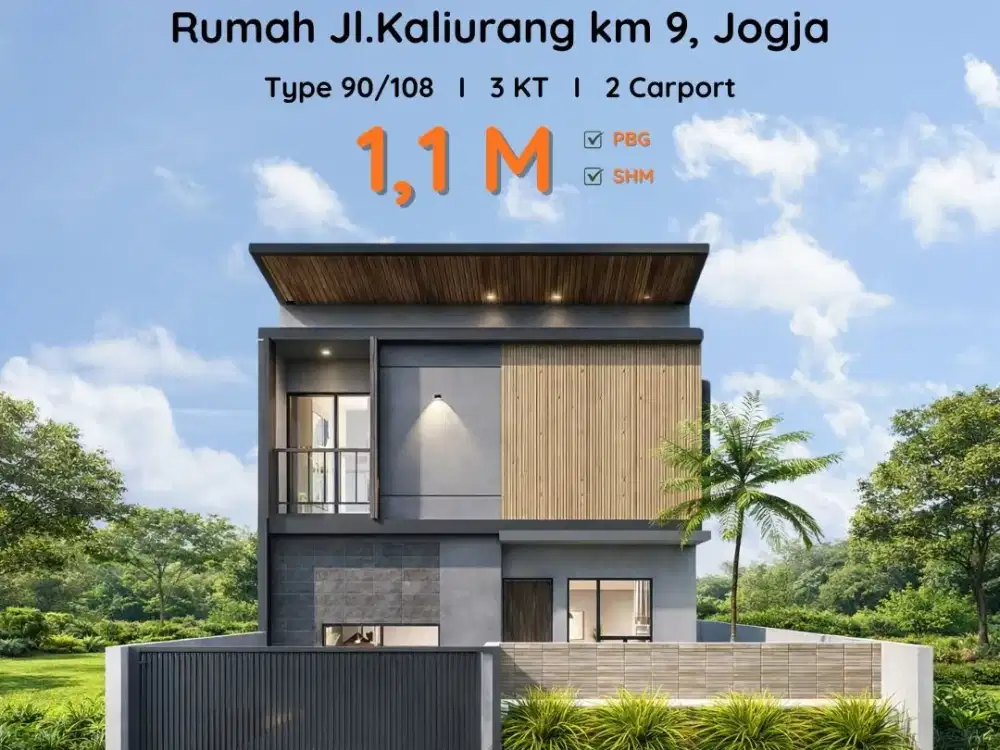 Rumah 100m ke Jalan Kaliurang km 9 One Get System Jogja