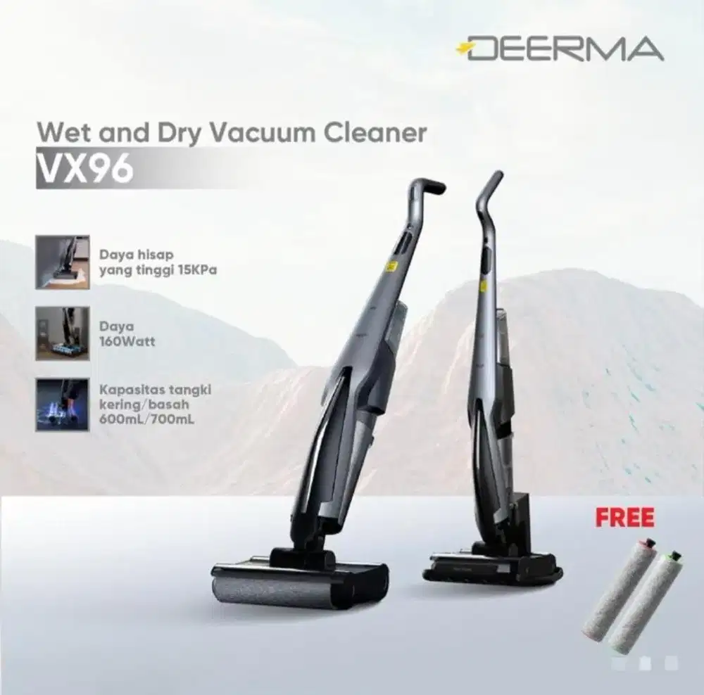 Deerma VX96 15KPa Cordless Wet Dry Vacum Cleaner (Penyedot Debu)