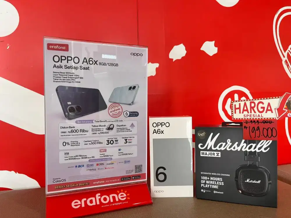 Oppo A6x Ram 8/128 bisa tebus headphone Marshall cuma 200k aja