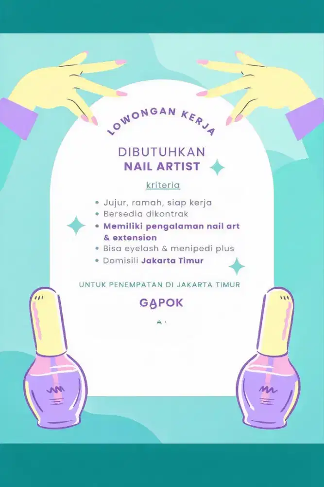 Loker Karyawati Nailart+Eyelash