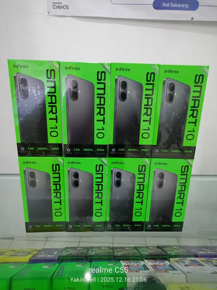 Infinix Smart 10 4/128 GB Unisoc T7250 Layar 120Hz Garansi Resmi
