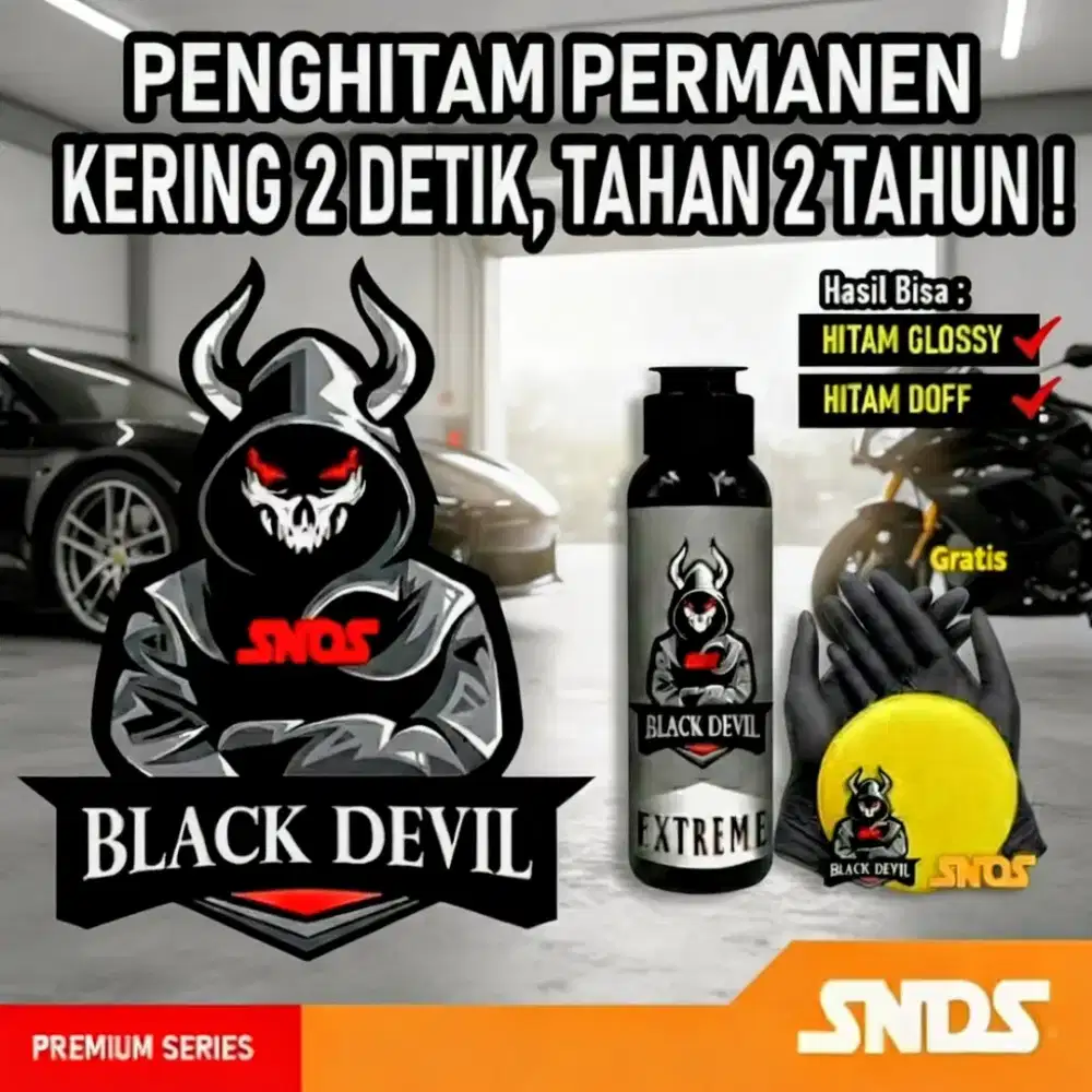 SNOS BLACK DEVIL EXTREME | PENGHITAM PERMANEN BODY KASAR & PLASTIK