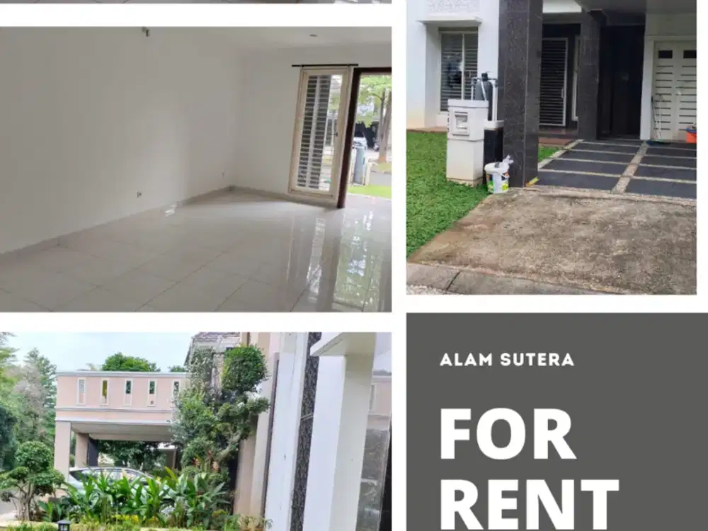 DISEWAKAN RUMAH ALAM SUTERA  CLUSTER SUTERA RENATA ALBA