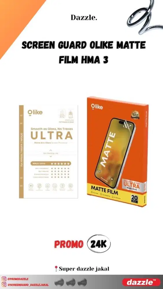 Sg Hydrogel Olike Matte film