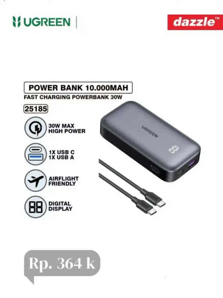 Powerbank 10k mAh 30W fast charging