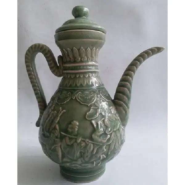 Original Antik Chinese oriental teko minuman teh celadon era kekaisara
