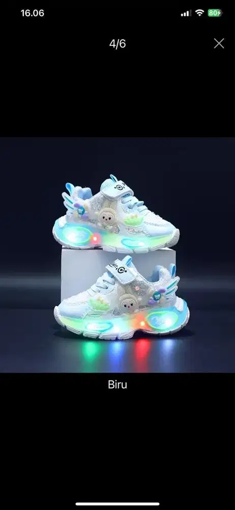 SEPATU LABOEBOE ANAK PEREMPUAN LAMPU LED