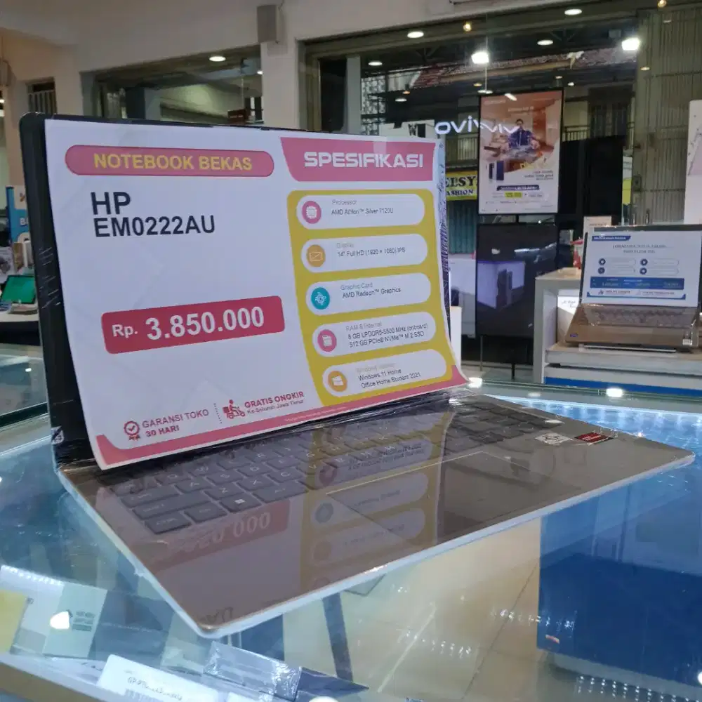 Laptop Bekas Merk HP EM0222AU 8/512GB