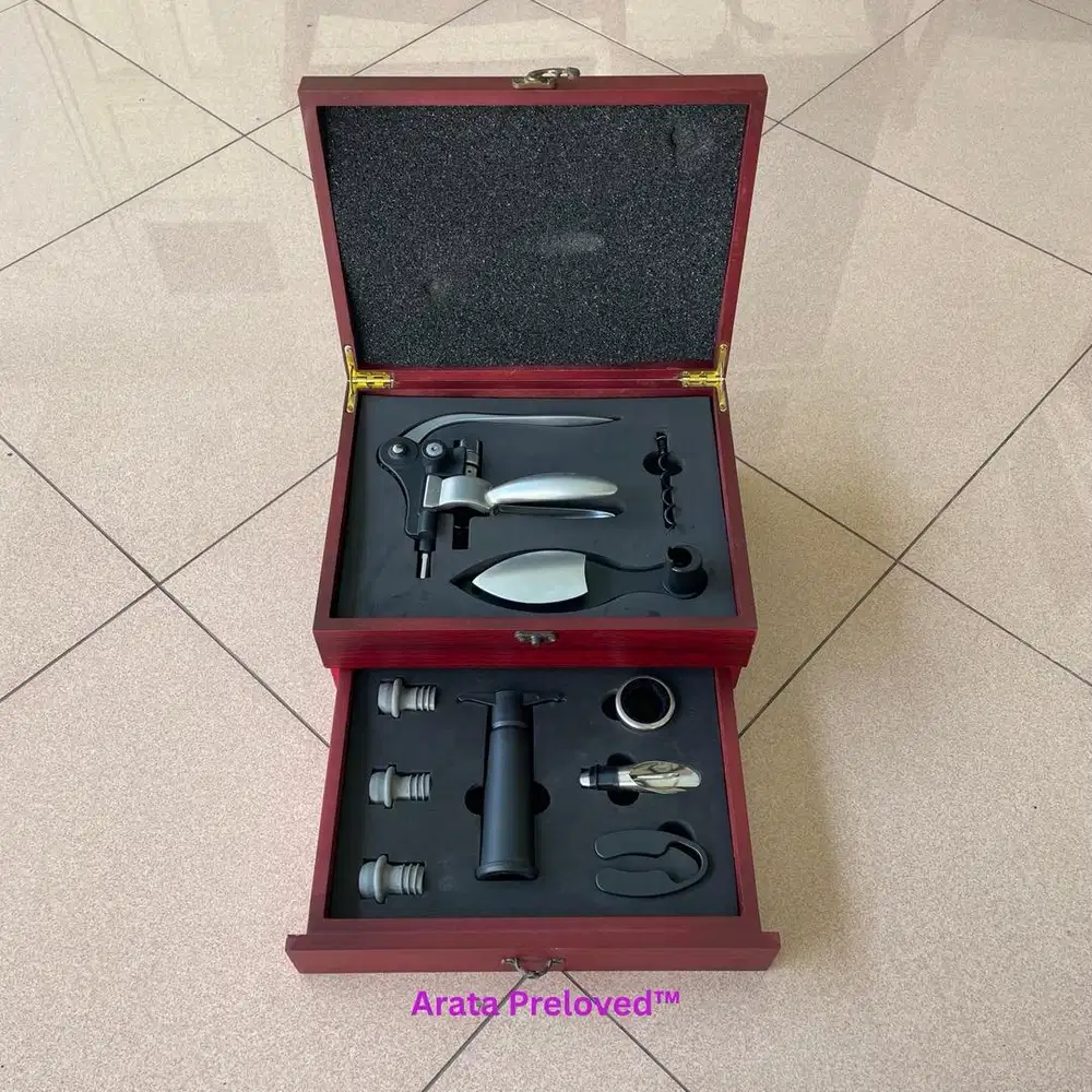 Alat Pembuka Botol Wine Opener Gift Set Brand New