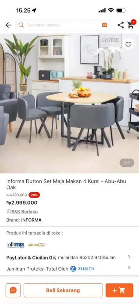 Kursi makan informa